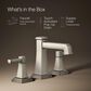 Kohler Riff Widespread Bathroom Sink Faucet in Vibrant Brushed Nickel, , large