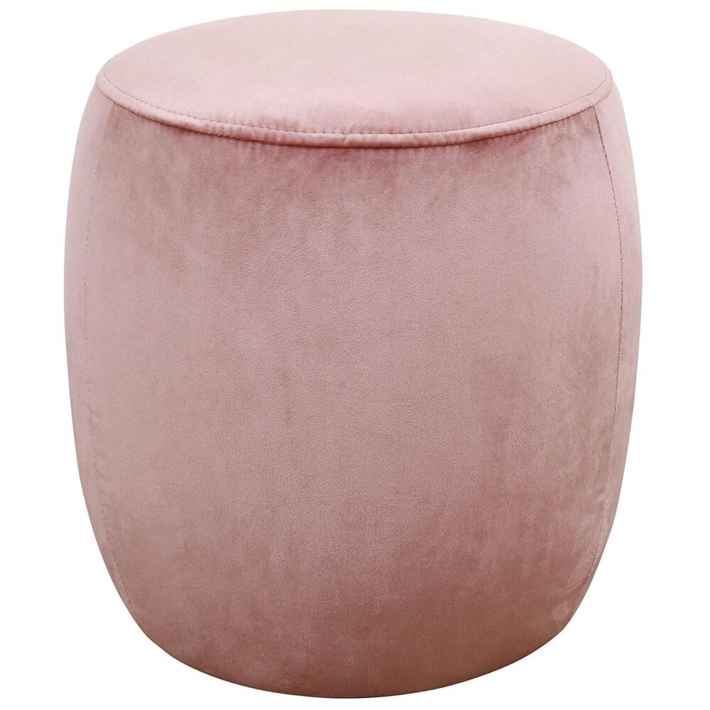 Tov Furniture Willow Velvet Ottoman in Salmon, , large