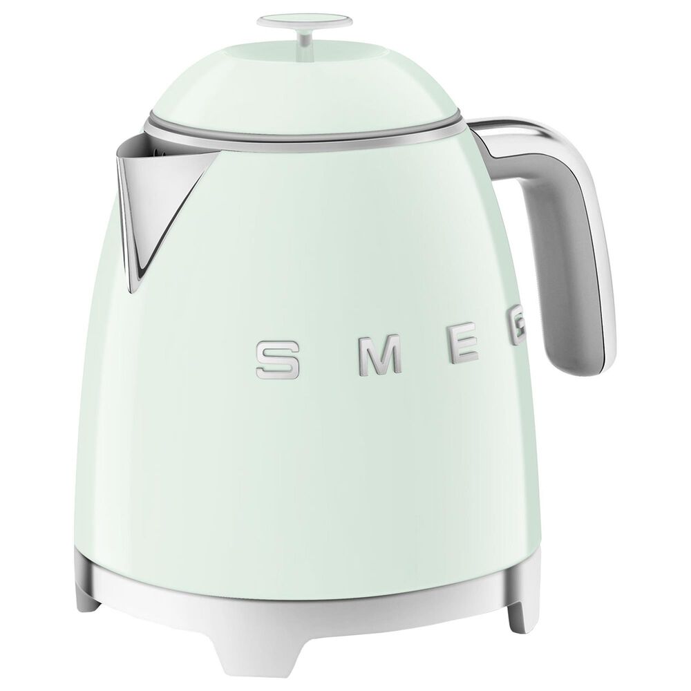 SMEG 3-Cup Stainless Steel Retro Style Mini Electric Kettle in Pastel Green, , large