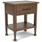 Riverside Furniture Calhoun 1-Drawer Nightstand in Whiskey Oak with USB Ports, , large