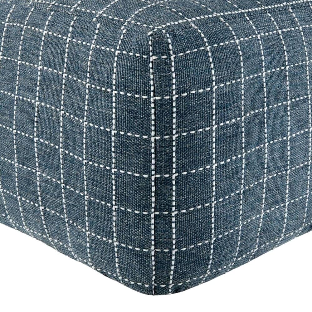 Surya Island Vibe Pouf in Navy and White, , large