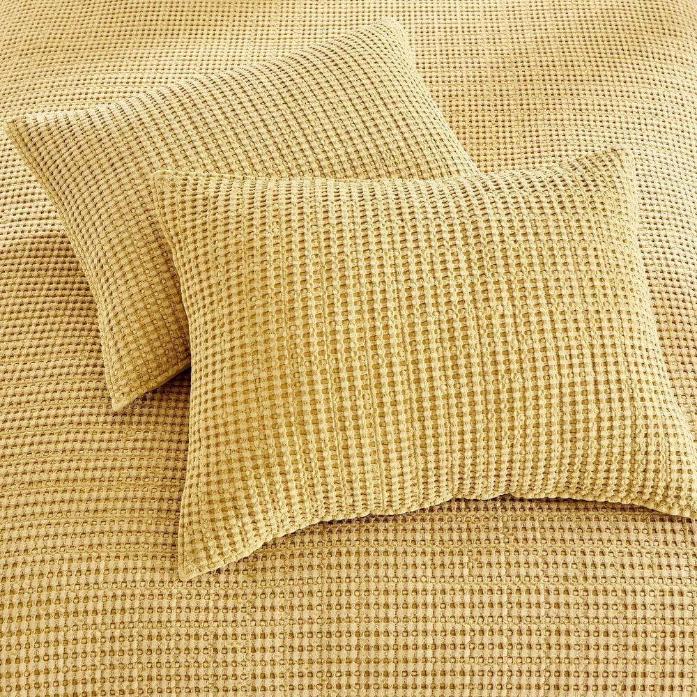 Levtex Mills Waffle 2-Piece Twin Quilt Set in Ochre, , large