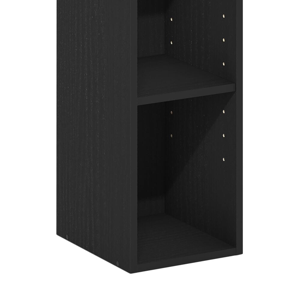 HOMLUX 2-Tier Open Bookcase with 8" Shelf in Blackwood, , large