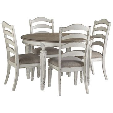 Signature Design by Ashley Realyn 5-Piece Dining Set in Chipped White, , large