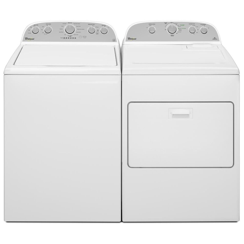 Whirlpool 4.3 Cu. Ft. HE Top Load Washer and 7.0 Cu. Ft. HE Electric Dryer in White, , large