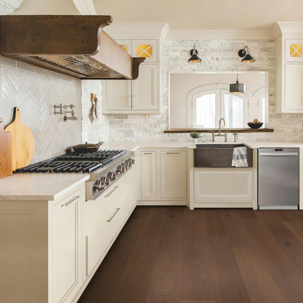 Karastan Danbury Alcove Cocoa Rich Walnut 9&quot; x 81&quot; Laminate, , large