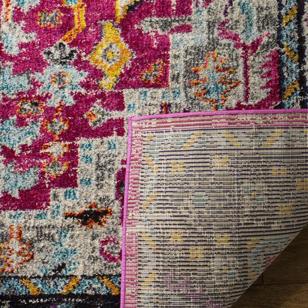 Safavieh Monaco MNC253J-28 2&#39;2&quot; x 8&#39; Fuchsia/Grey Runner, , large