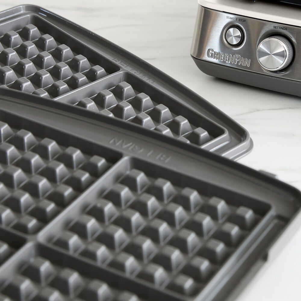 Green Pan Elite 4-Square Waffle Maker in Cloud Cream, , large