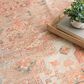 Nourison Vintage Washables Coral and Taupe 7"10" x 9"10" Area Rug, , large