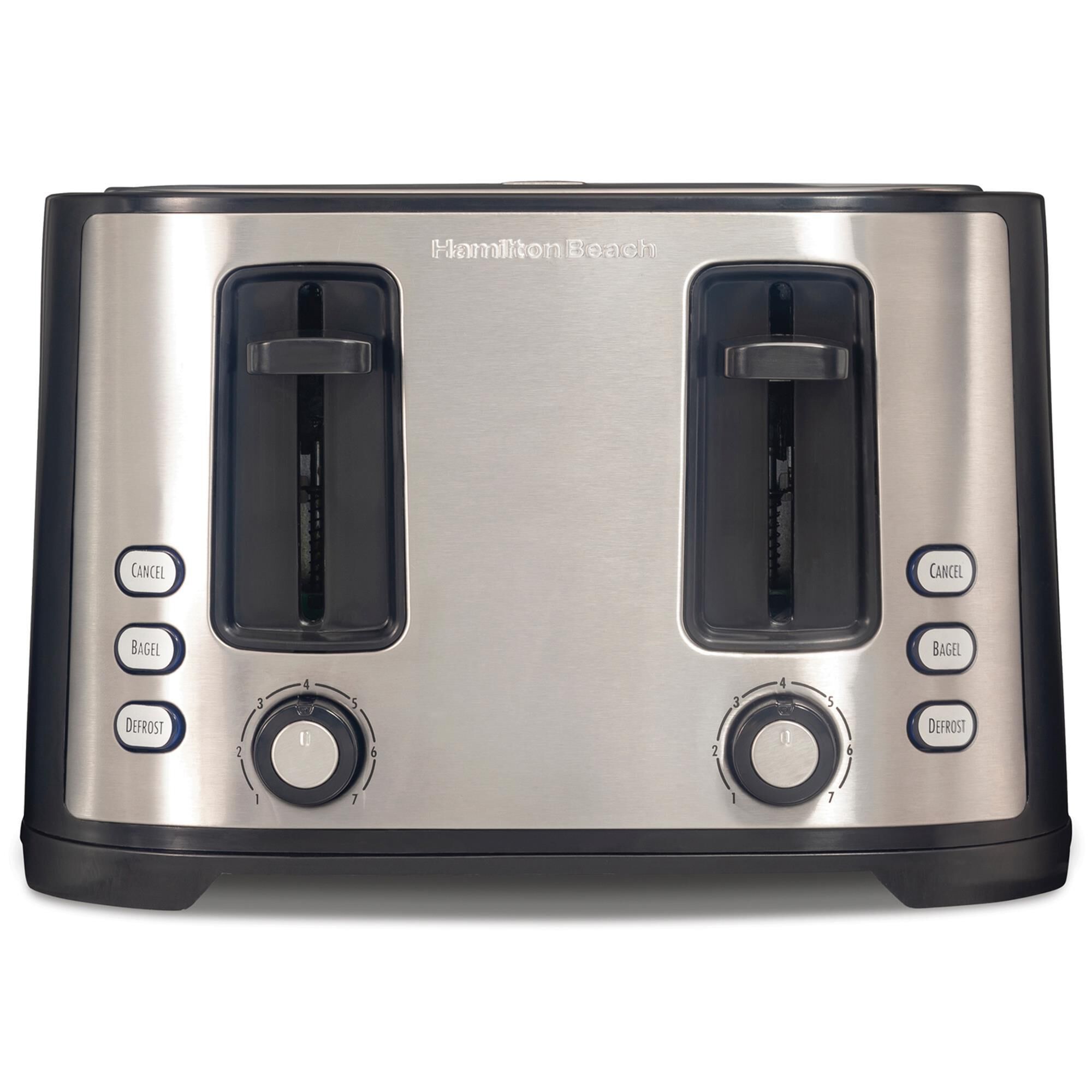 Hamilton Beach 4 Slice Extra Wide Slot Toaster in Stainless Steel and Black NFM