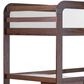 Walker Edison Adyn Twin Loft Bunk Bed with Desk in Walnut, , large