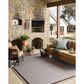 Loloi Easton Dove and Coffee 4" x 6" Indoor/Outdoor Area Rug, , large