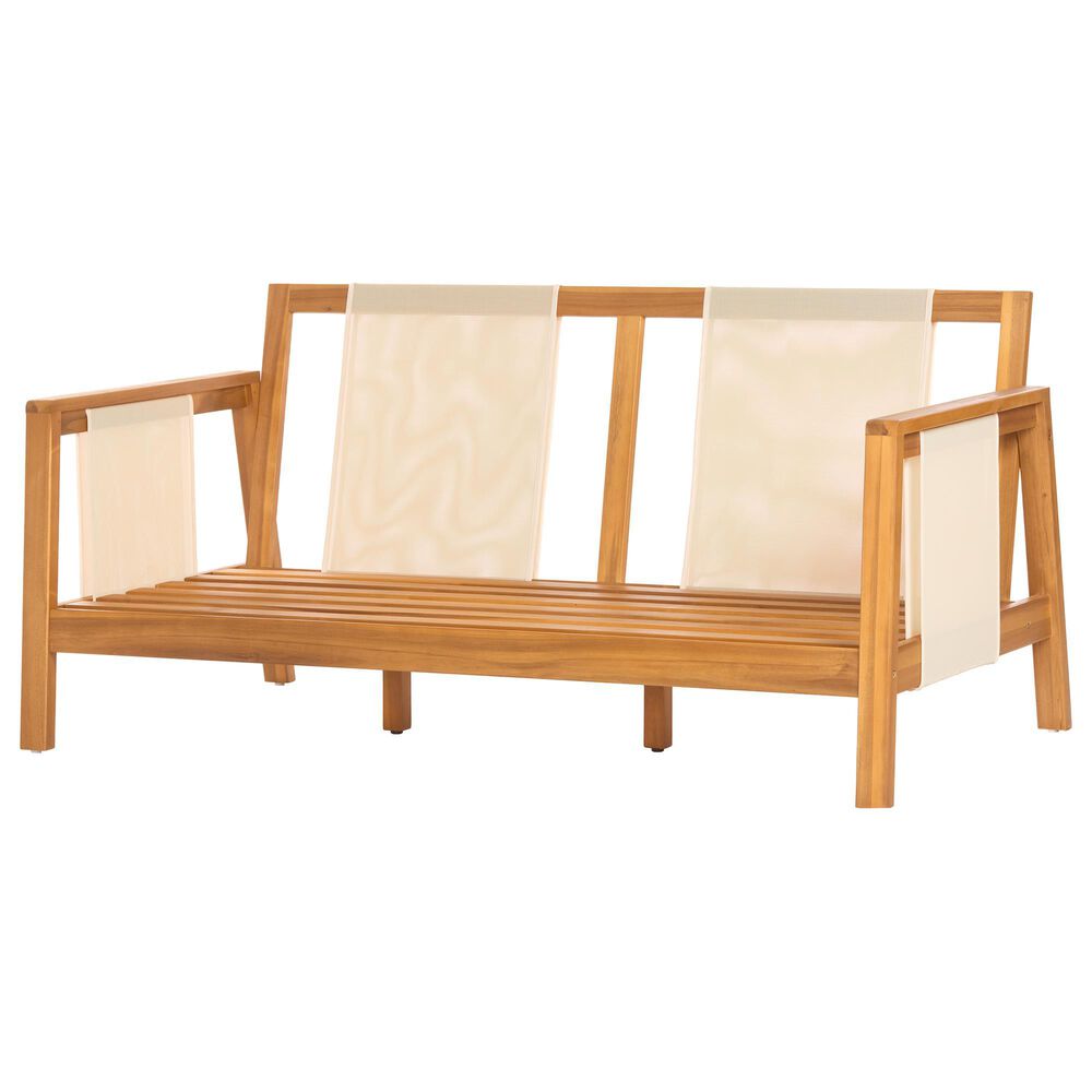 HOMLUX 2-Piece Outdoor Conversation Set with Cushions in Brown and Beige, , large