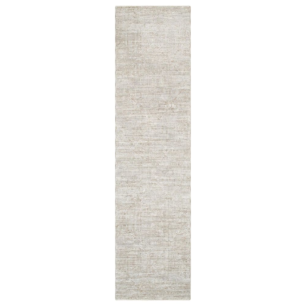 Surya Masterpiece Light Gray, Cream and Medium Gray 2&#39;7&quot; x 7&#39;3&quot; Runner, , large