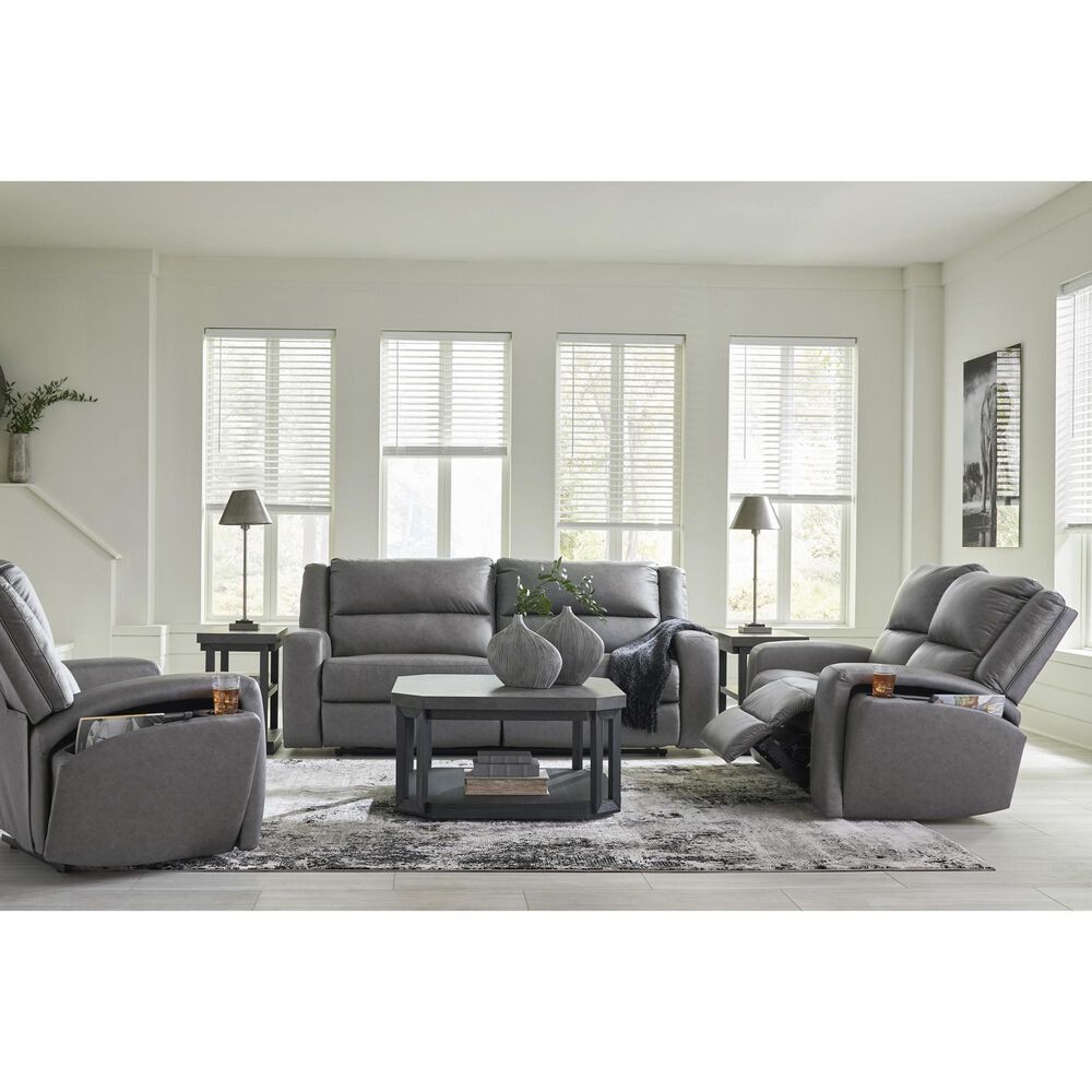 Ashley Brixworth Manual Zero Wall Recliner in Slate, , large