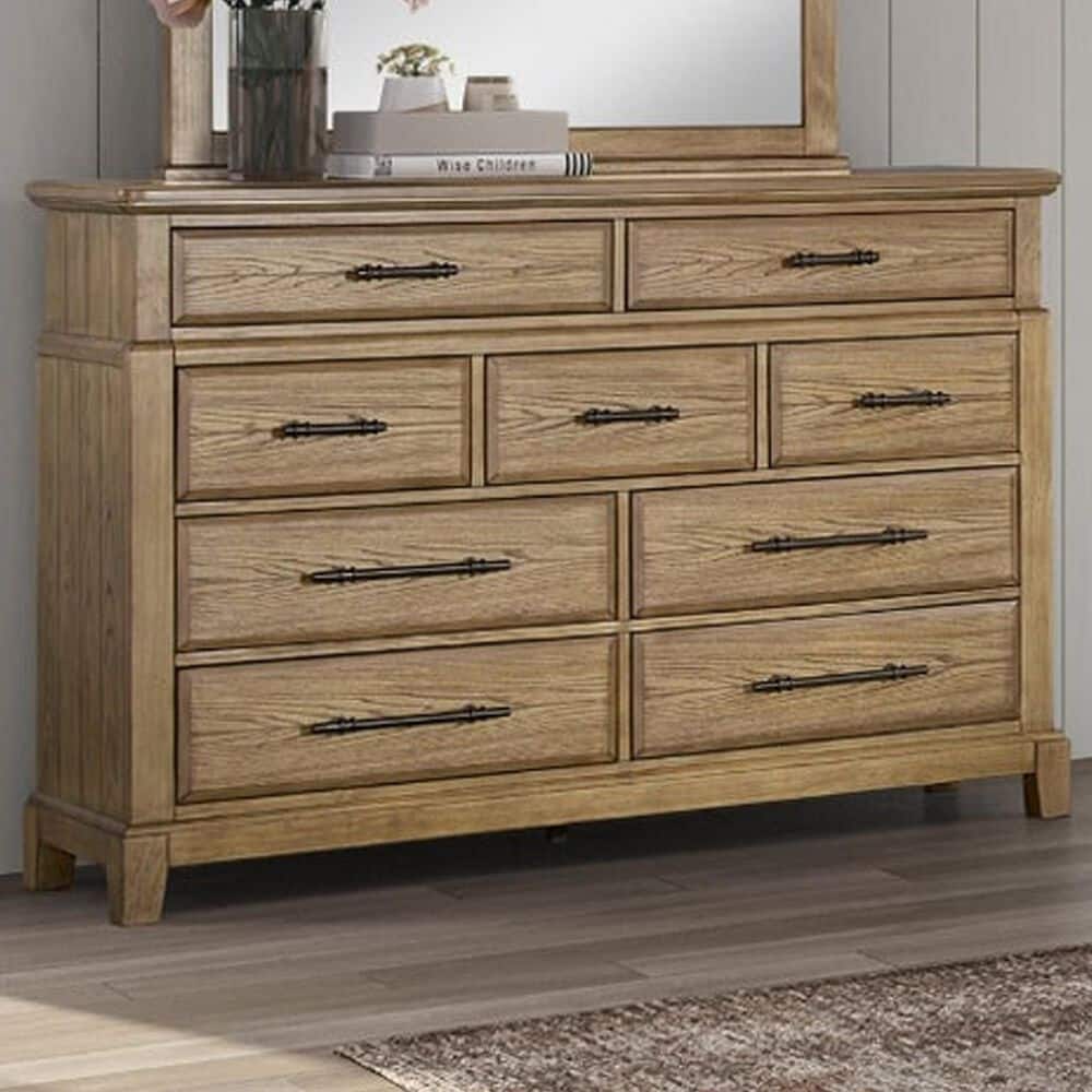 Sterling Timber Bellamy Lane 9 Drawer  Dresser in Caramel, , large