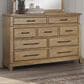 Sterling Timber Bellamy Lane 9 Drawer  Dresser in Caramel, , large