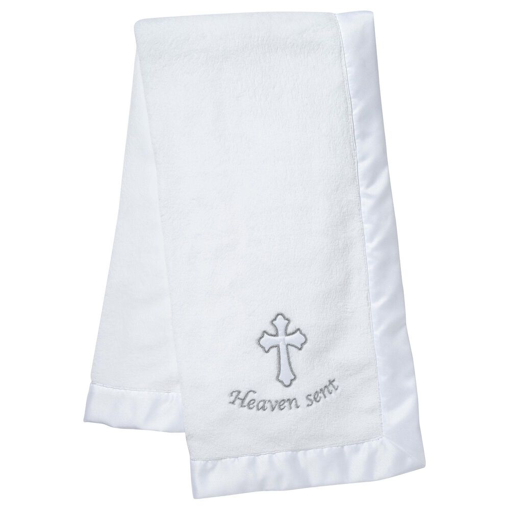 Lambs & Ivy Heaven Sent Baby Blanket in White, , large