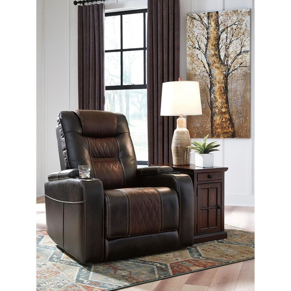 Ashley Composer Power Recliner with Adjustable Headrest in Brown, , large