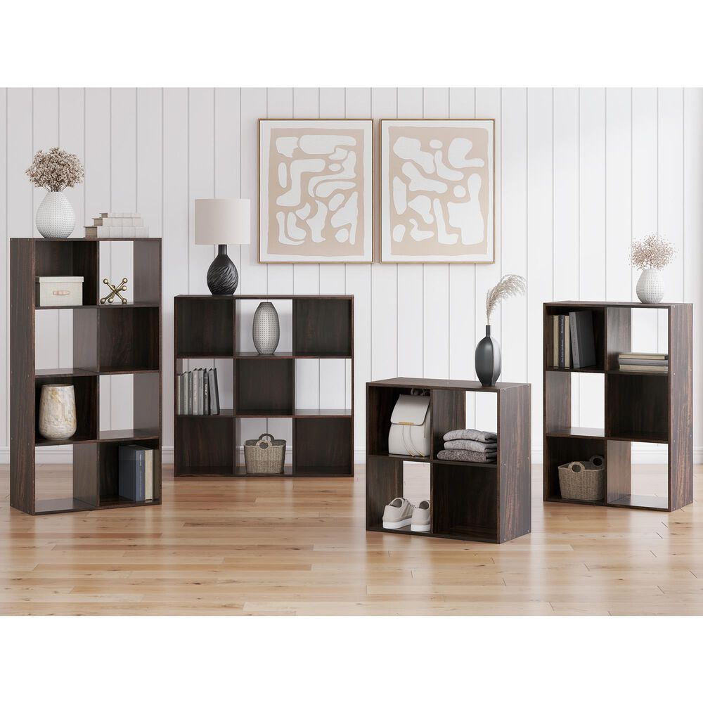 Ashley Glosmount 8-Cube Organizer in Cherry and Light Brown, , large