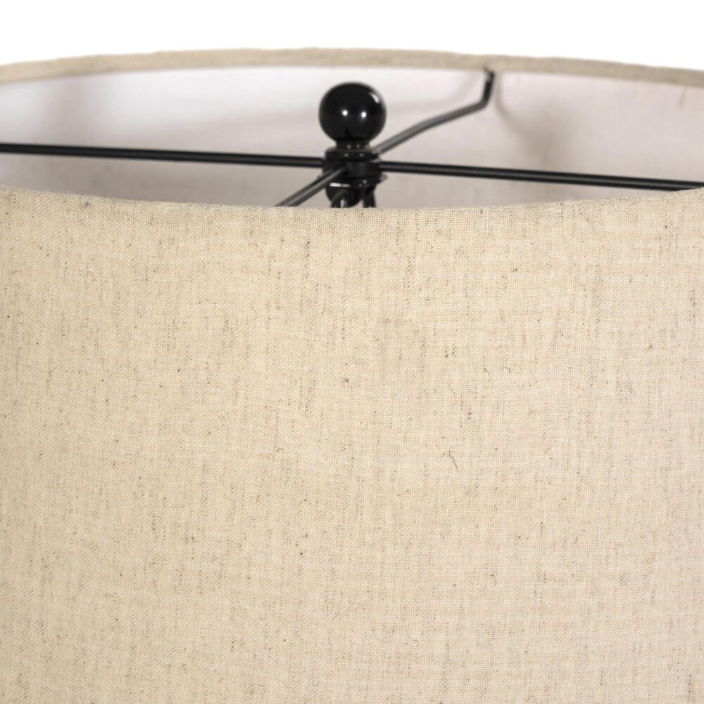 Four Hands Nerissa Floor Lamp in Glossy Black, , large