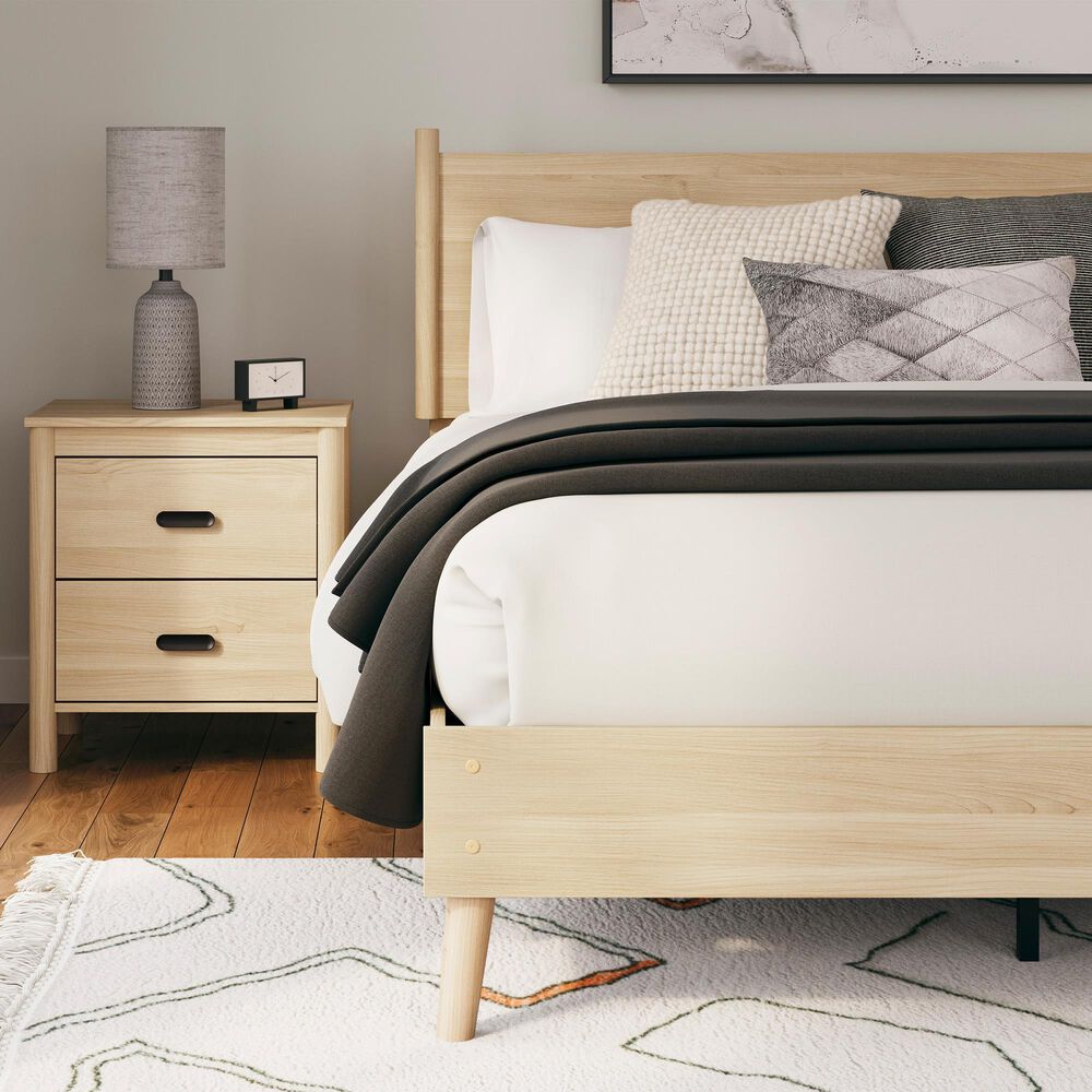 Ashley Cabinella 2-Drawer Nightstand in Tan, , large