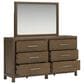 Millenium Dresser and Mirror in Light Brown, , large