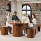 Transformer Table Round Dining Bench in Royal Walnut, , large