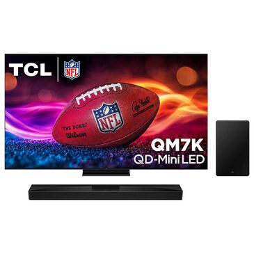 TCL 85" Class QM7K Series 4K UHD HDR QD-Mini LED - Smart Google TV with Q Class 5.1.2 Channel Soundbar System in Black, , large