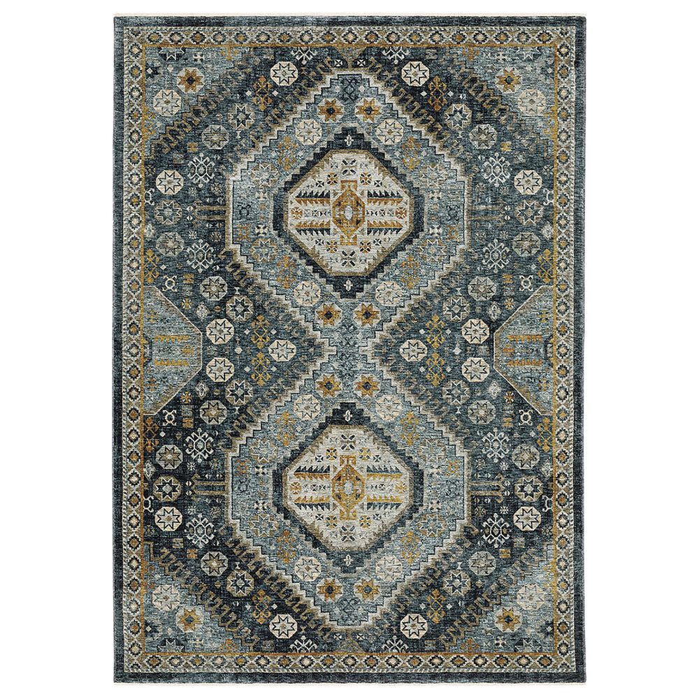 Oriental Weavers Aberdeen Southwestern 2"3" x 7"6" Blue Runner, , large
