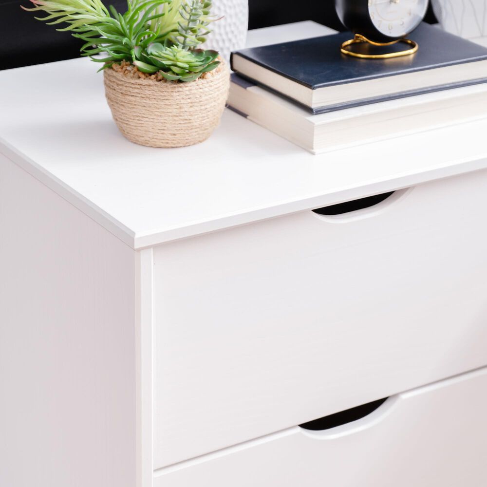 Linon Home Decor Polly 2-Drawer Nightstand in White, , large