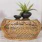 Pacific Landing Dahlia Round Coffee Table in Natural Brown, , large