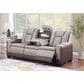 Titanic Furniture Power Reclining Sofa with Power Headrest in Brown, , large