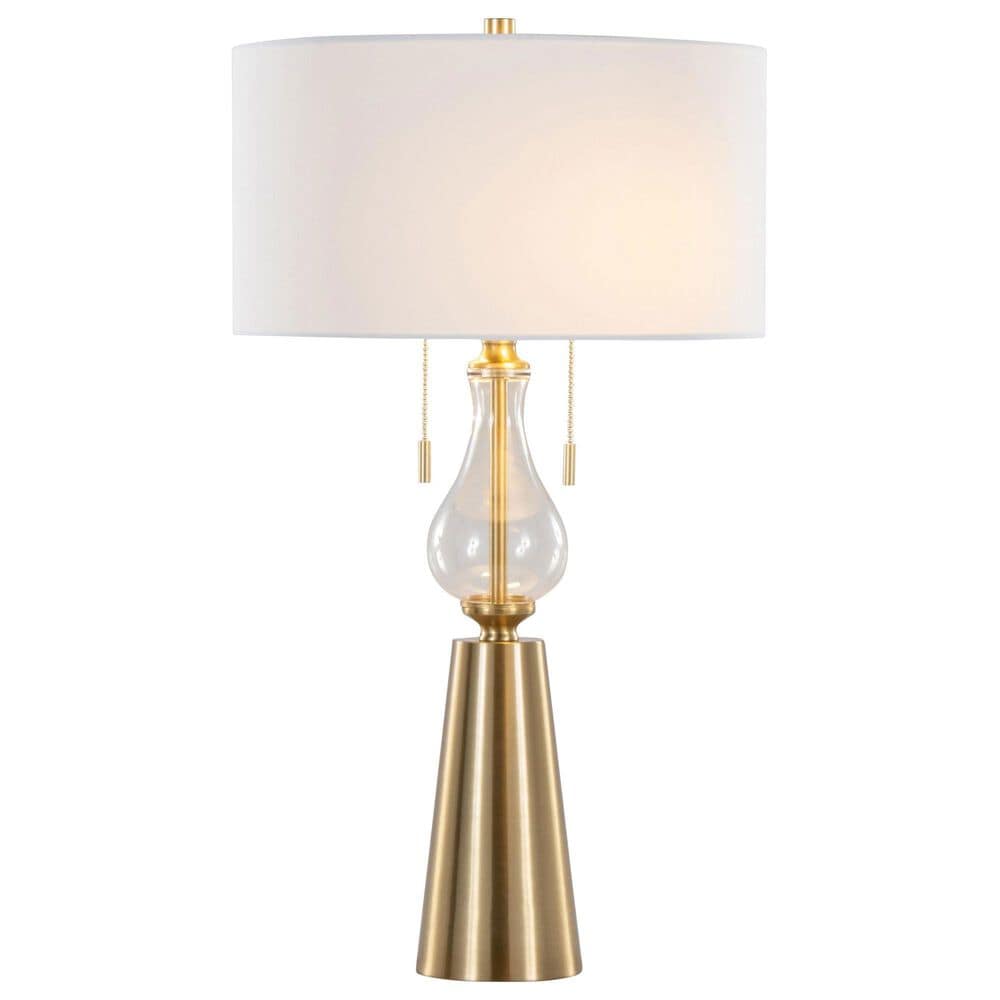Grandview Gallery Rook Table Lamp in Gold and Clear, , large