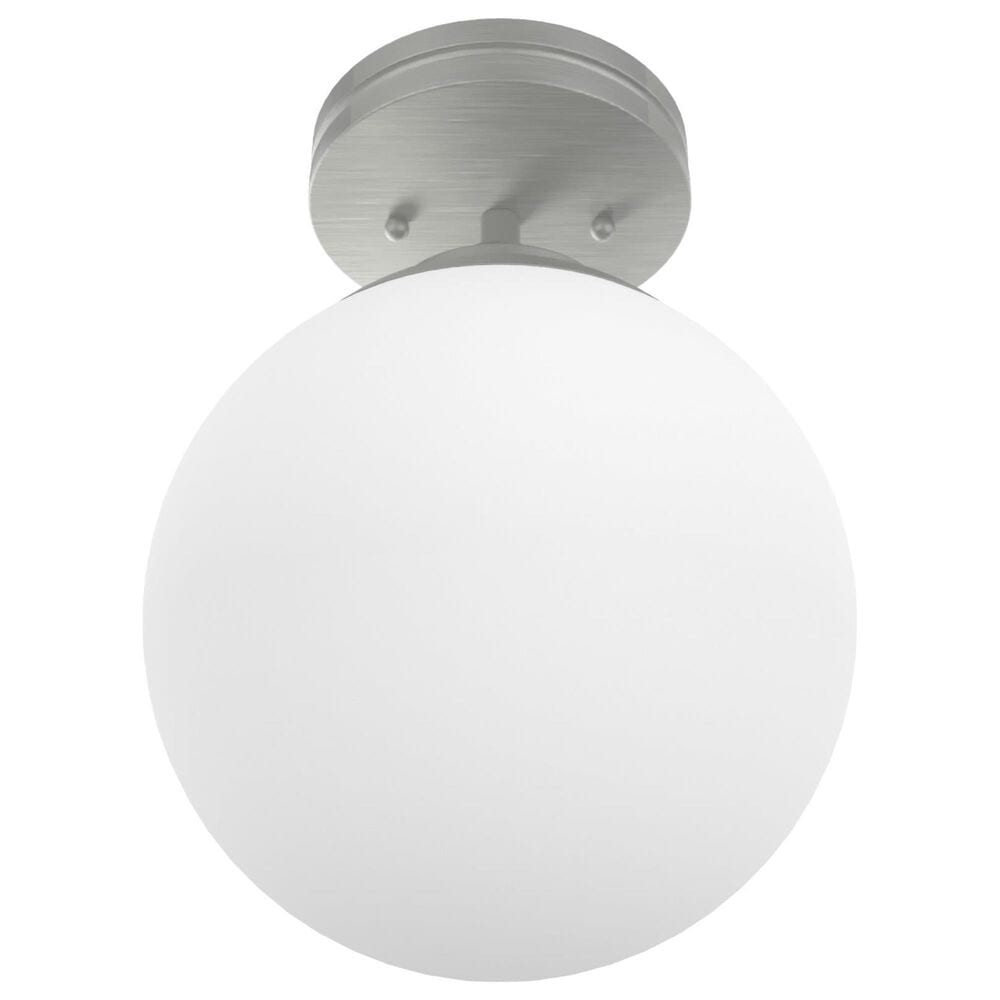 Hunter Hepburn 1-Light Semi-Flush Mount in Brushed Nickel, , large