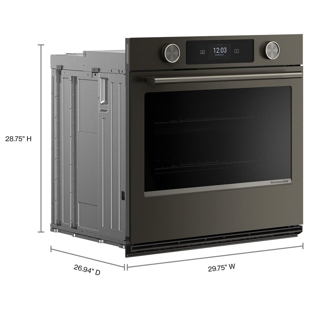 KitchenAid 5 Cu. Ft. Smart Electric Single Wall Oven with Intelligent Cooking Camera in Black Ore, , large