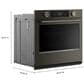 KitchenAid 5 Cu. Ft. Smart Electric Single Wall Oven with Intelligent Cooking Camera in Black Ore, , large
