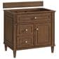 James Martin Vanities Lorelai 36" Single Vanity in Mid-Century Walnut with 3 cm Charcoal Soapstone Quartz Top, , large