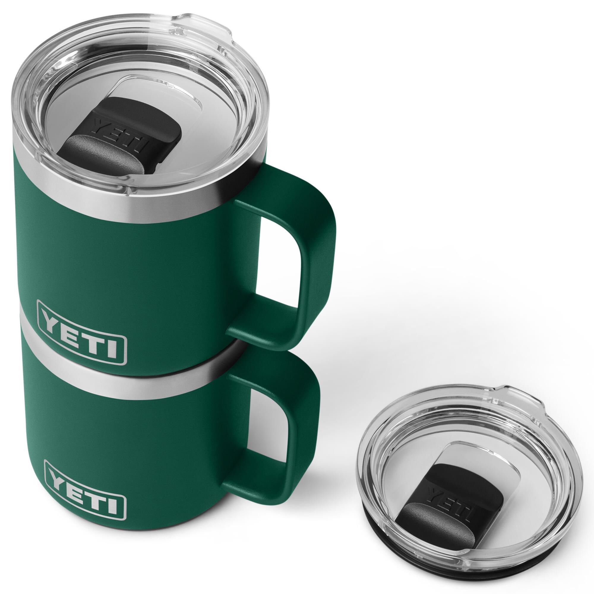 YETI Rambler 10 Oz CL Mug with MagSlider Lid in Black Forest Green