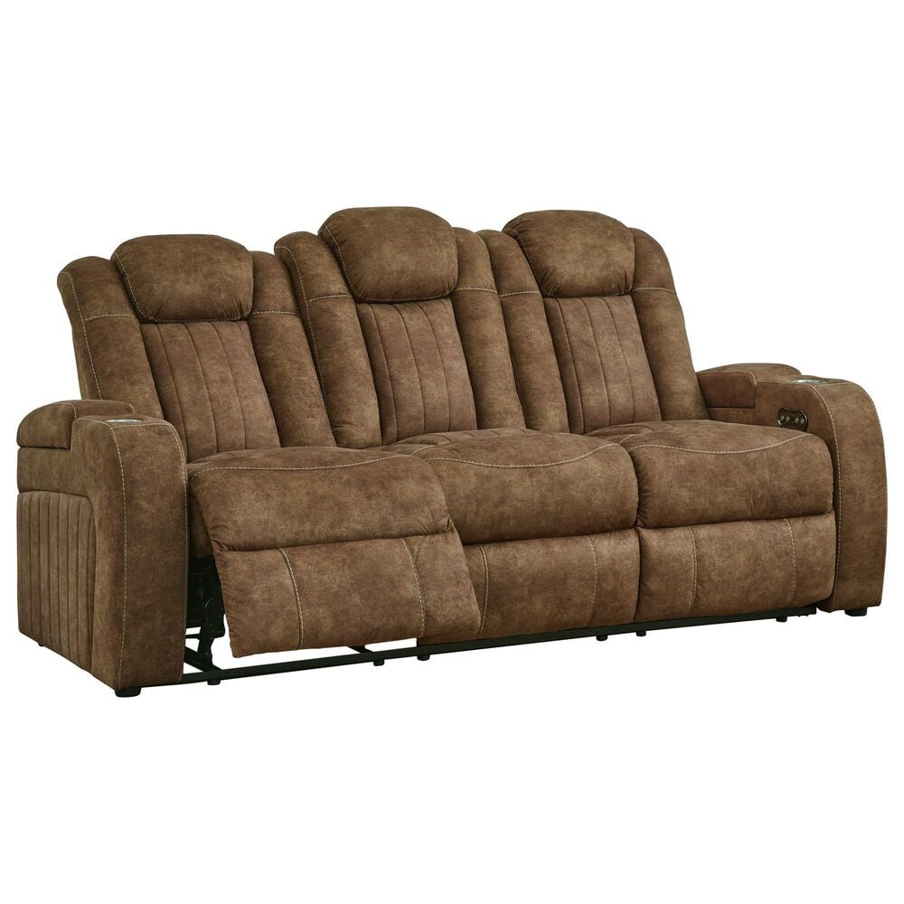 Ashley Wolfridge Power Reclining Sofa in Brindle, , large