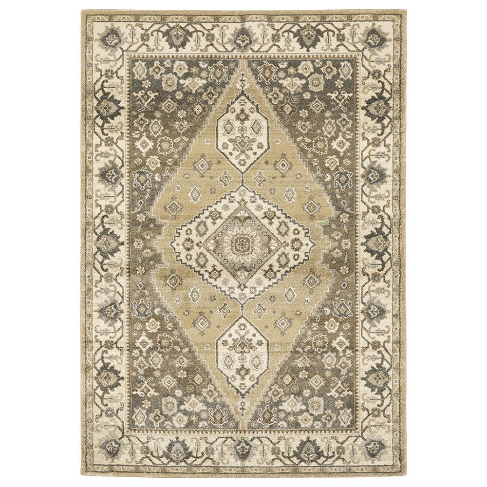 Oriental Weavers Florence Evanston 661I 9"10" x 12"10" Beige Area Rug, , large