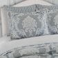 J. Queen New York Queensbury 4-Piece Queen Comforter Set in Steel Blue, , large