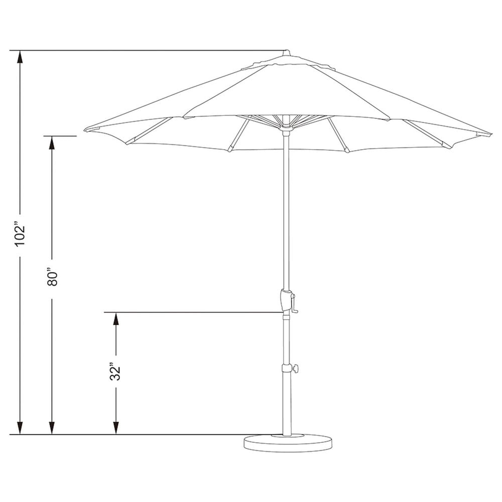 California Umbrella Casa 9&#39; Red Market Umbrella without Base, , large