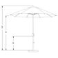 California Umbrella Casa 9" Red Market Umbrella without Base, , large