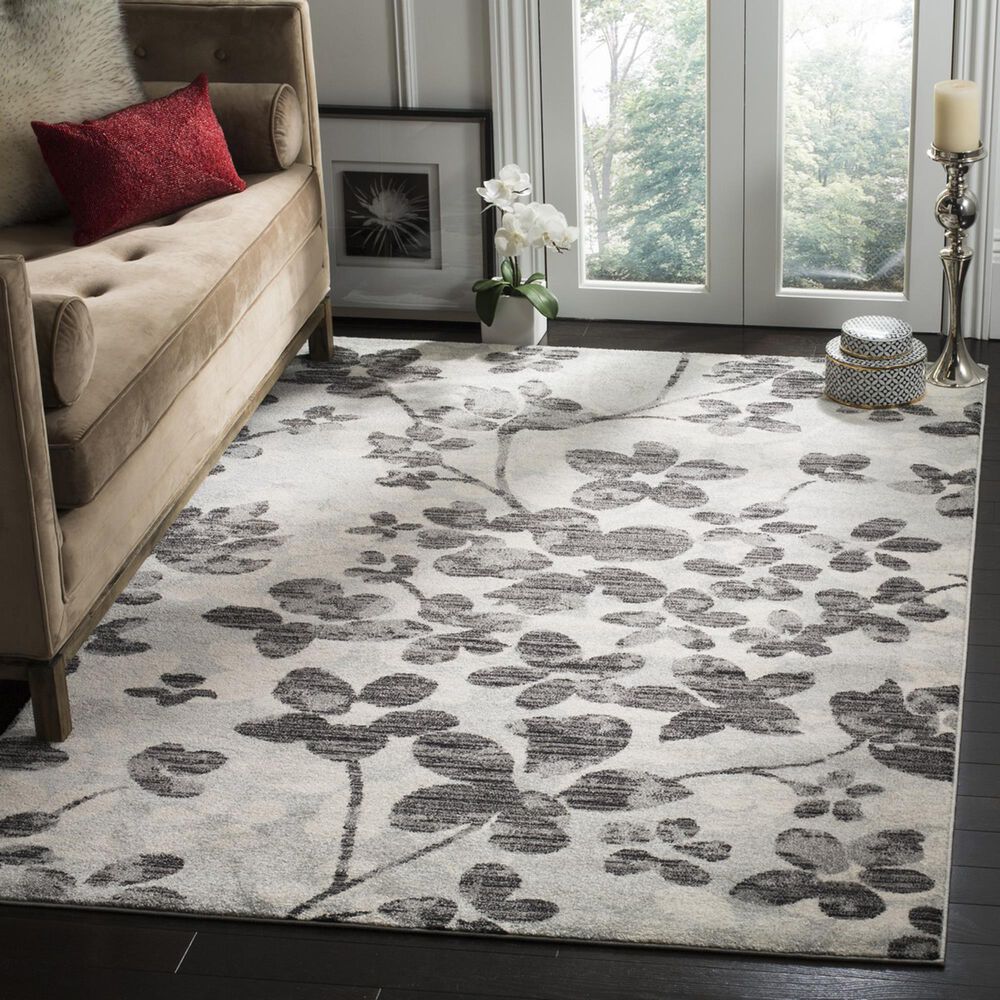 Safavieh Evoke EVK236R 10&#39; x 14&#39; Grey and Black Area Rug, , large