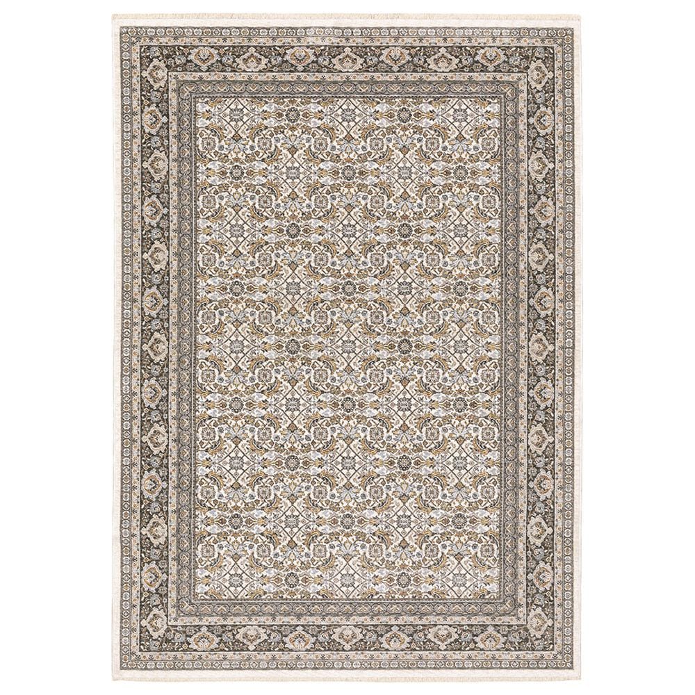 Oriental Weavers Maharaja Belita 2061N 2"3" x 7"6" Ivory and Grey Scatter Rug, , large