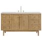 James Martin Vanities Laurent 60" Single Bathroom Vanity in Light Natural Oak with 3 cm Lime Delight Quartz Top and Rectangular Sink, , large