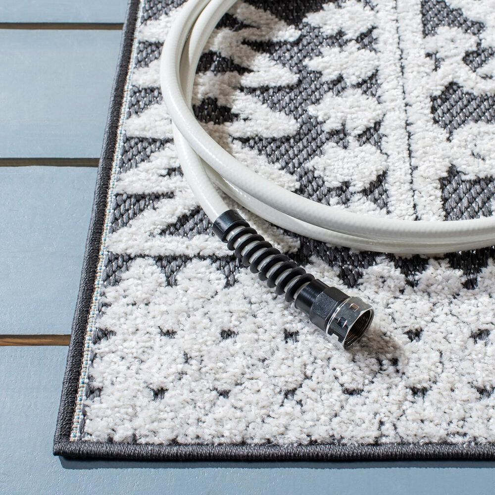 Safavieh Cabana CBN658A 5&#39;5&quot; x 7&#39;7&quot; Ivory and Grey Indoor/Outdoor Area Performance Rug, , large