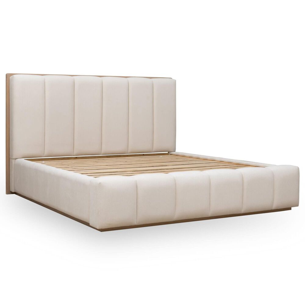 Urban Home Gardenia Queen Upholstered Bed in Chai, , large