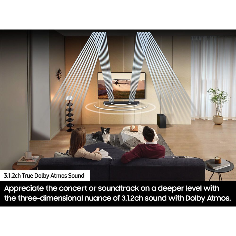 Samsung 3.1.2-Channel Wireless Dolby Atmos Soundbar System in Titan Black, , large
